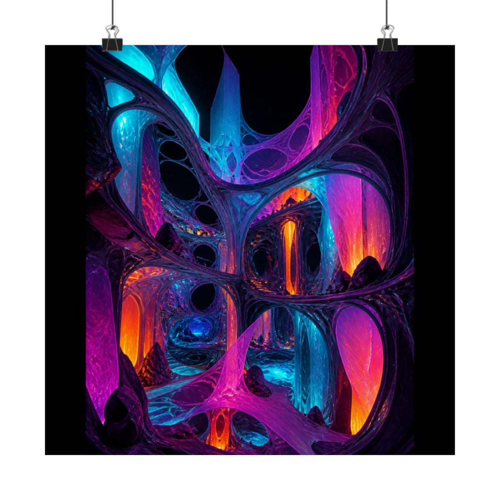 Rootless Atrium KOSVYRE art print product mockup, alternate front view