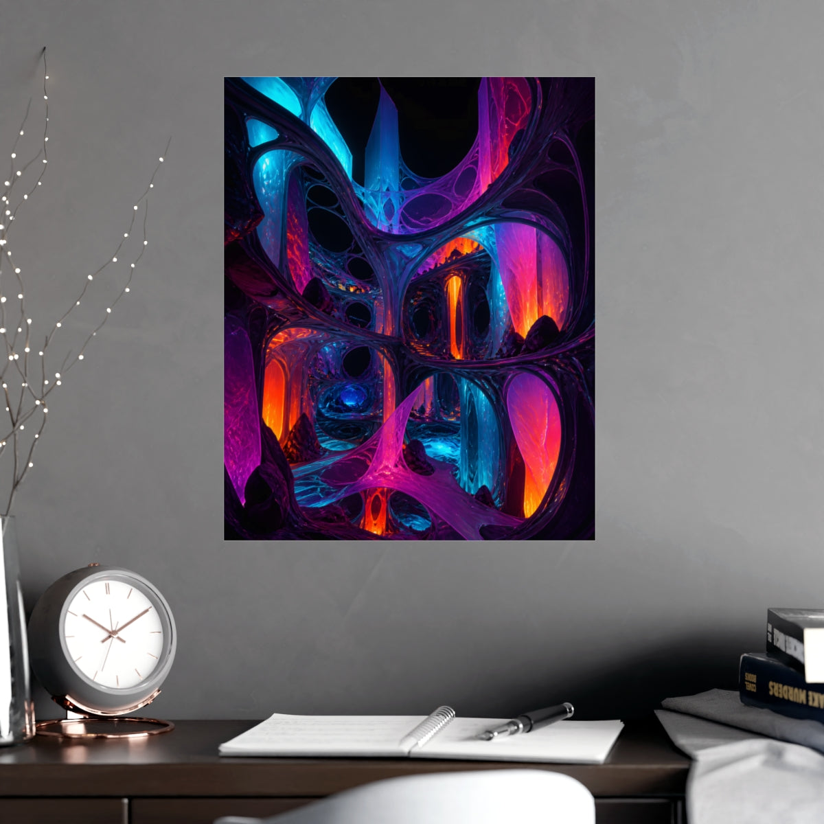 Rootless Atrium KOSVYRE poster product mockup, alternate view