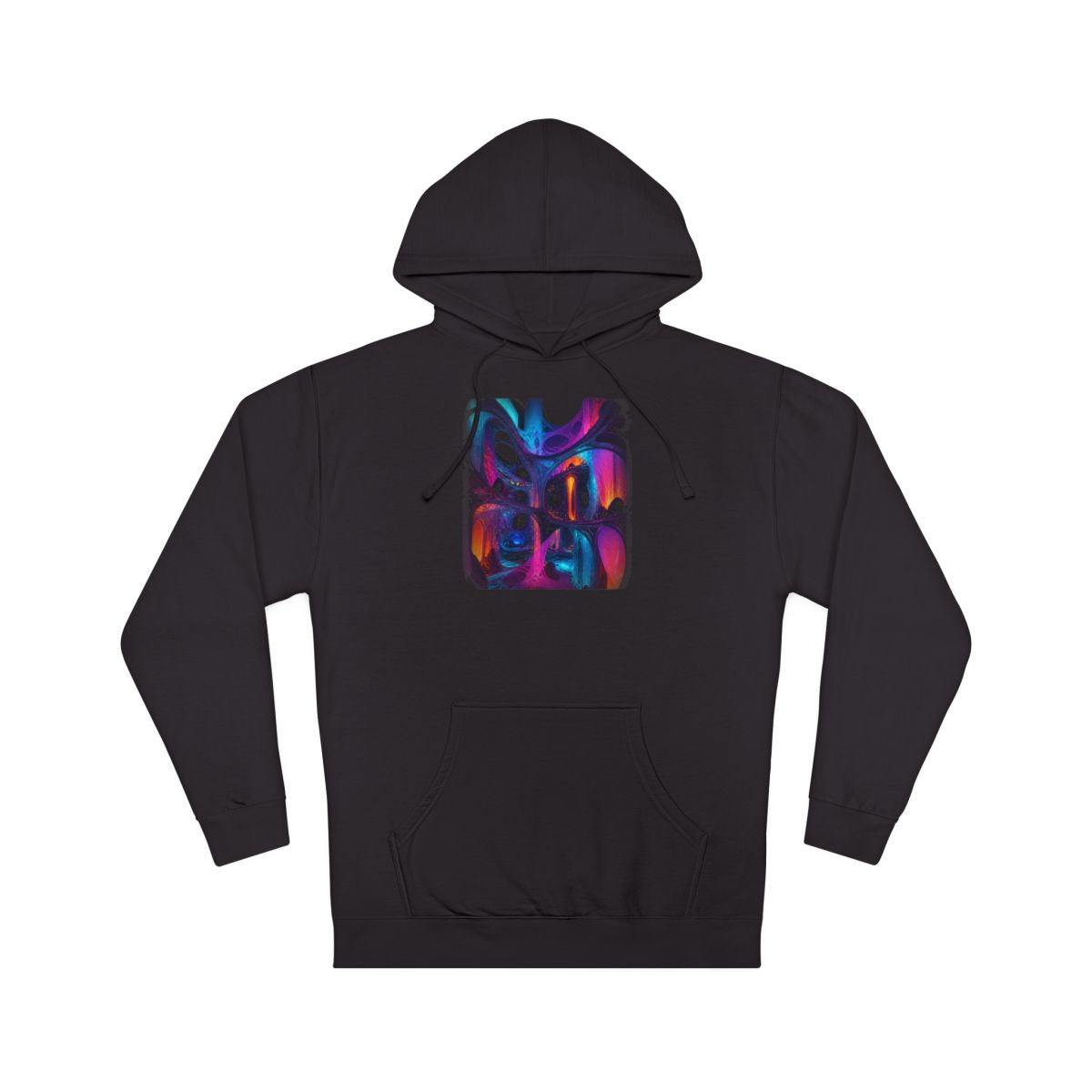Rootless Atrium KOSVYRE hoodie product mockup, front view