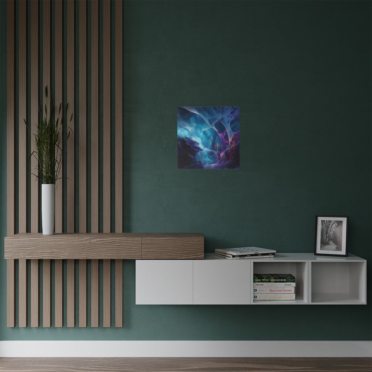 Rootless Weather Cathedral KOSVYRE art print product mockup, alternate view