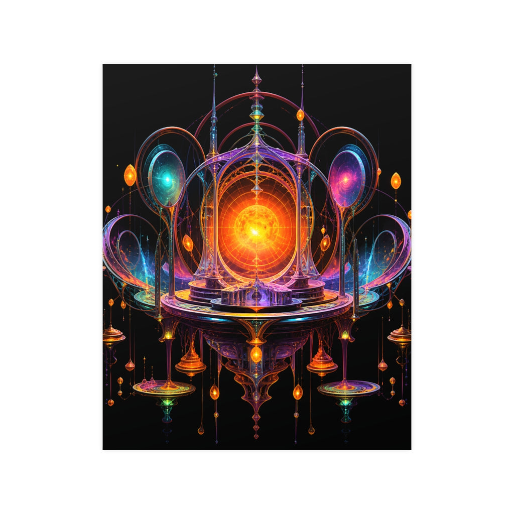 Saffron Void Observatory KOSVYRE poster product mockup, front view