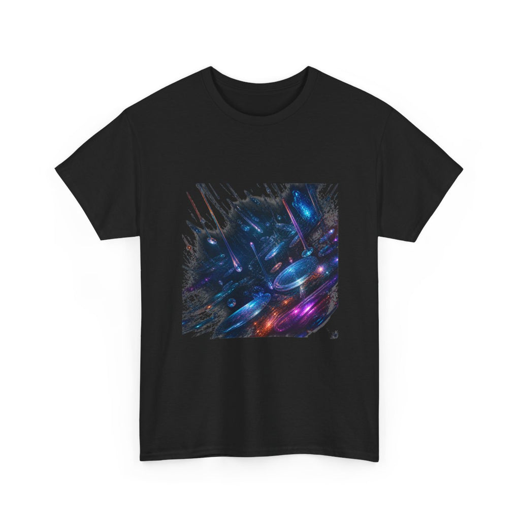 Sea of Glass Instruments KOSVYRE graphic tee product mockup, alternate front view