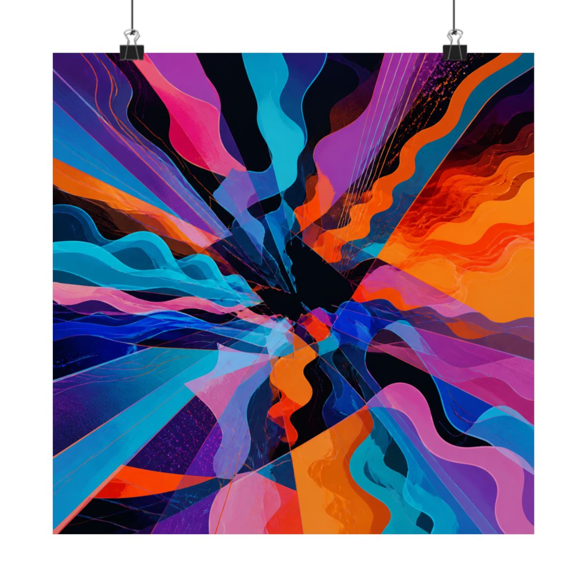 Shatterwave Aperture KOSVYRE art print product mockup, alternate front view