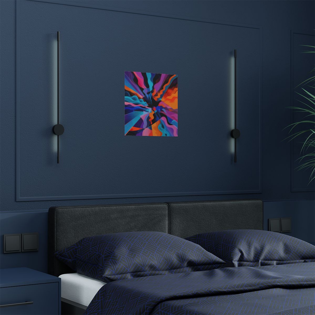 Shatterwave Aperture KOSVYRE art print product mockup, detail view