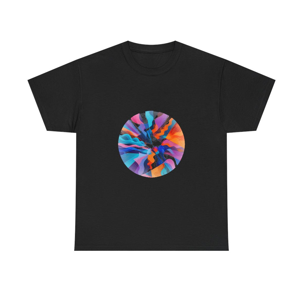 Shatterwave Aperture KOSVYRE graphic tee product mockup, front view