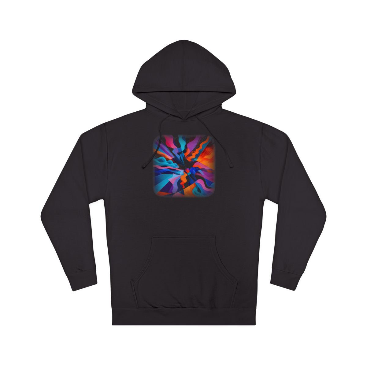 Shatterwave Aperture KOSVYRE hoodie product mockup, front view