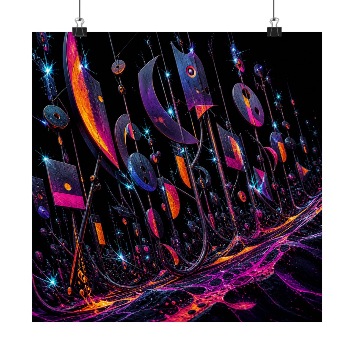 Signal Foundry Orchard KOSVYRE art print product mockup, alternate front view