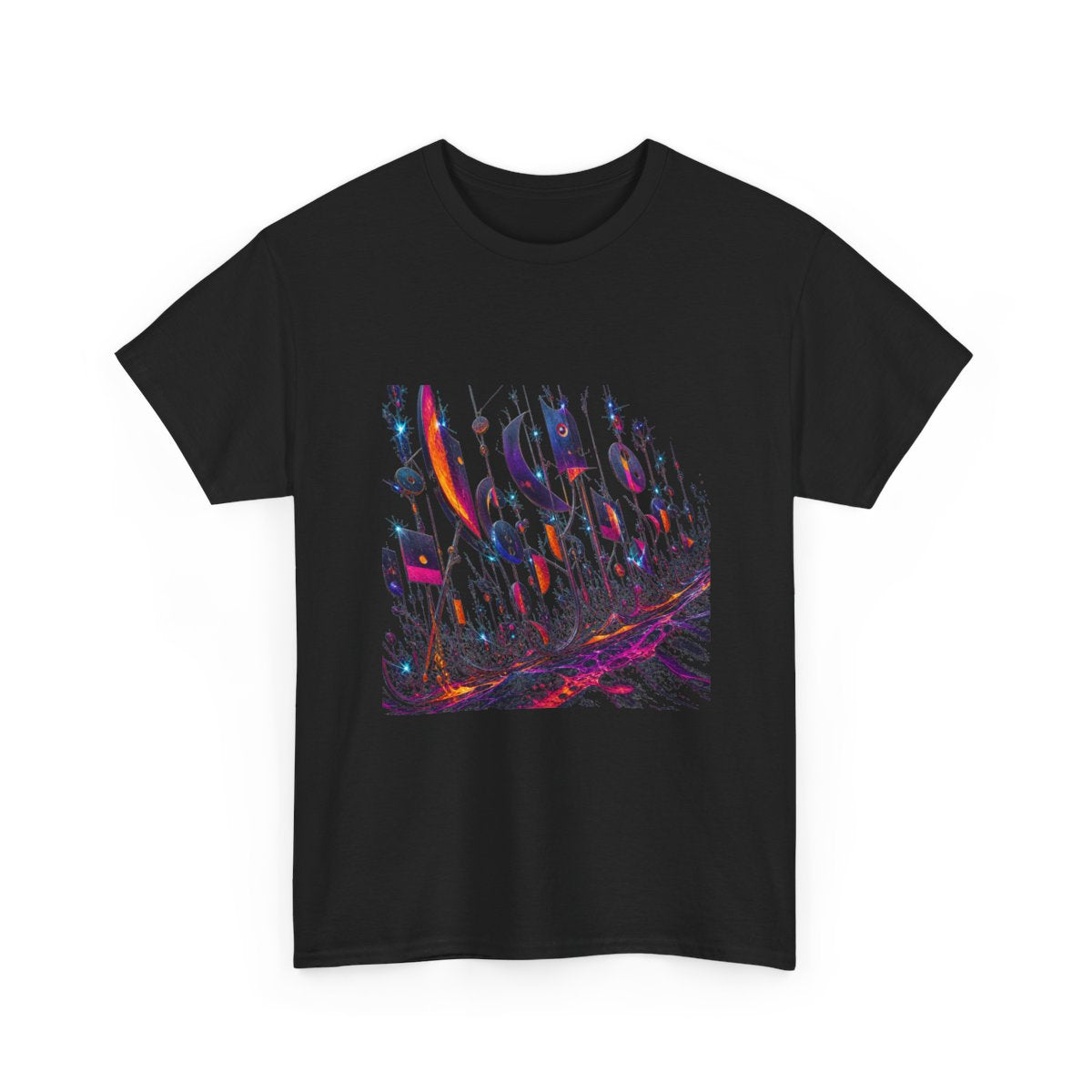 Signal Foundry Orchard KOSVYRE graphic tee product mockup, alternate front view