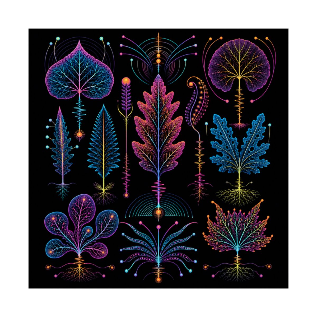 Signal Herbarium KOSVYRE art print product mockup, front view