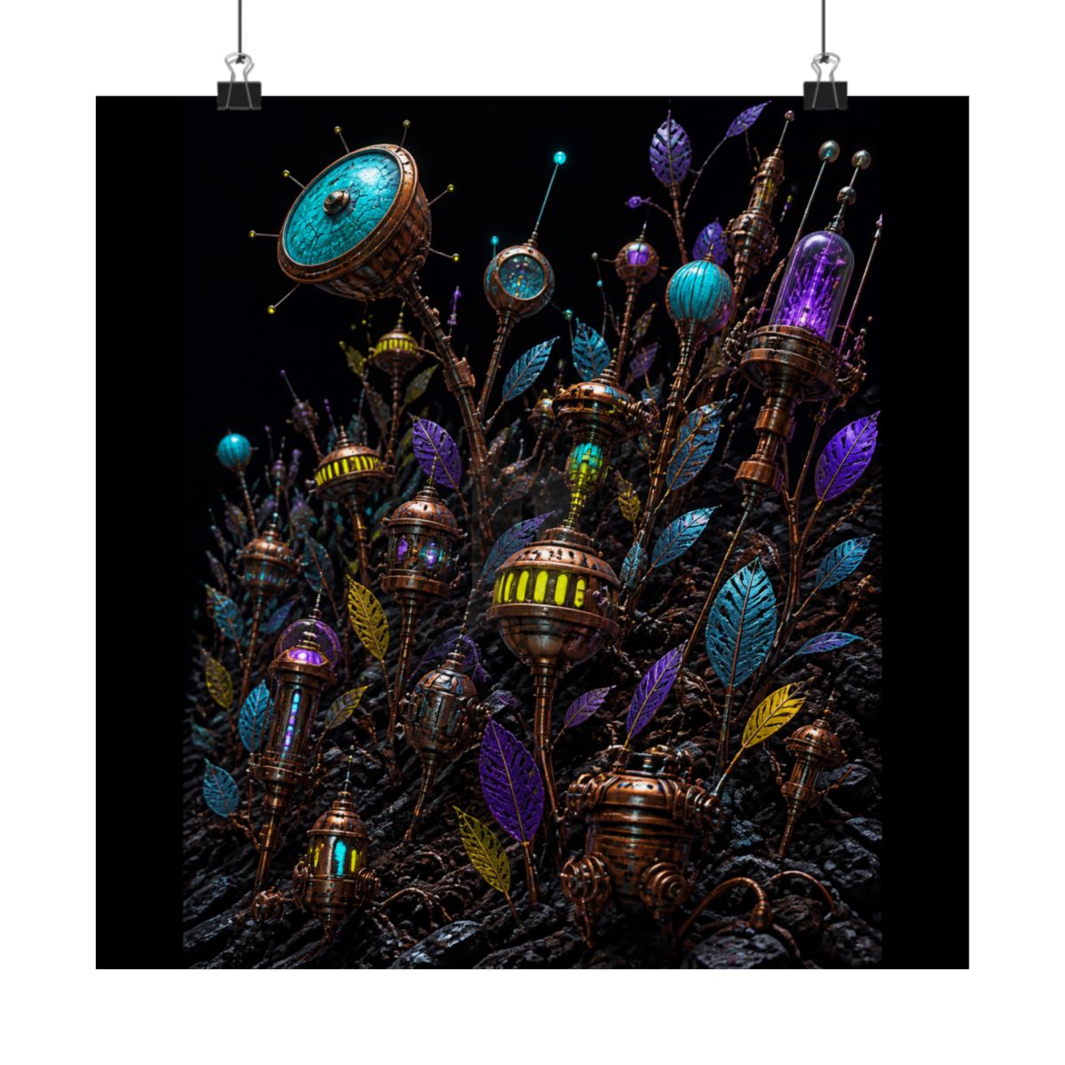Signal Machine Orchard KOSVYRE art print product mockup, alternate front view