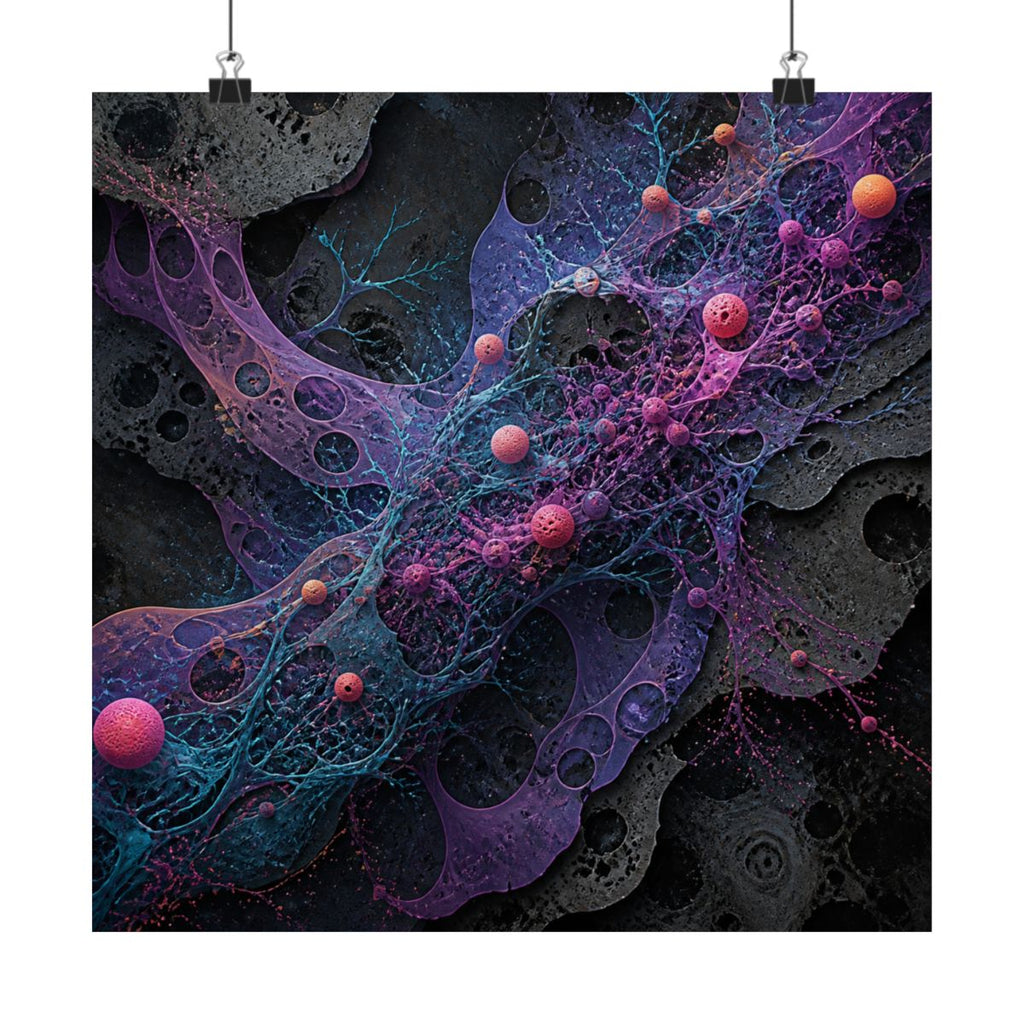 Signal Moss Protocol KOSVYRE art print product mockup, alternate front view