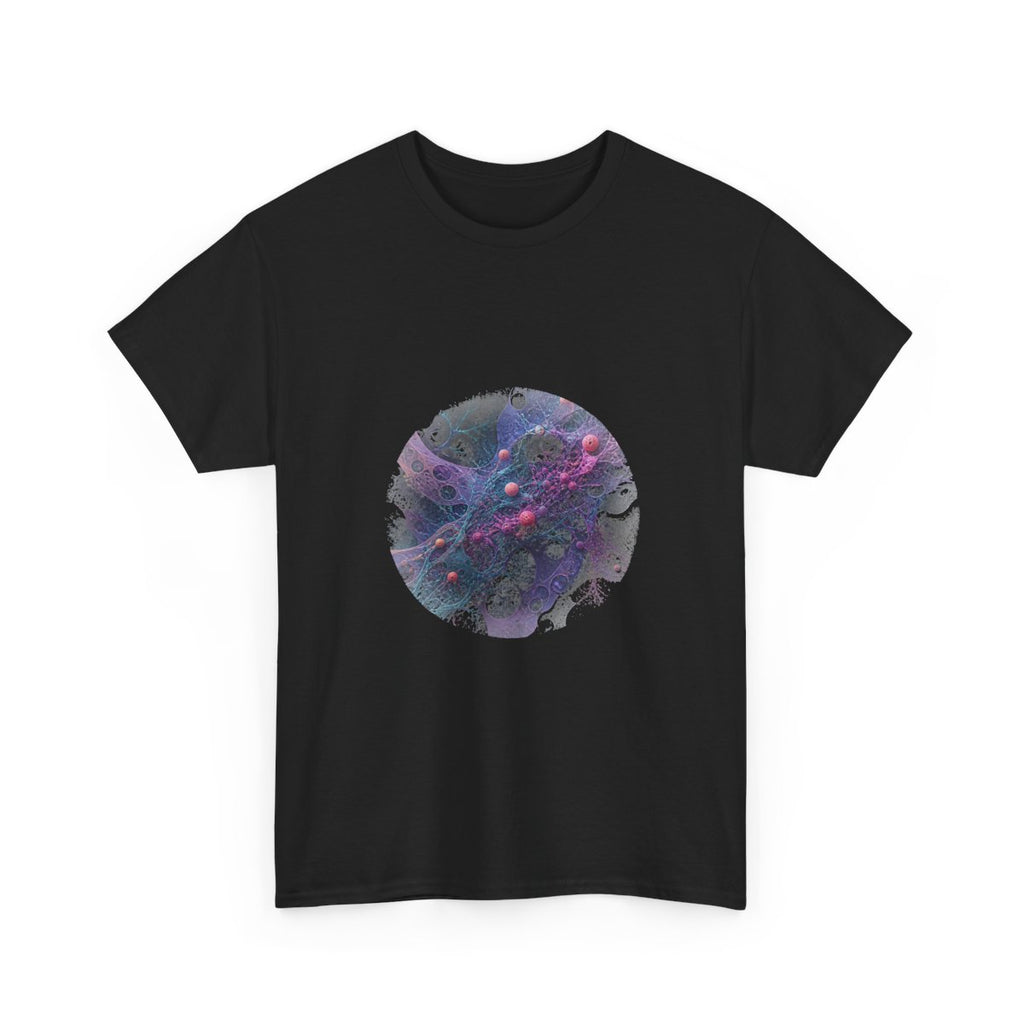 Signal Moss Protocol KOSVYRE graphic tee product mockup, alternate front view