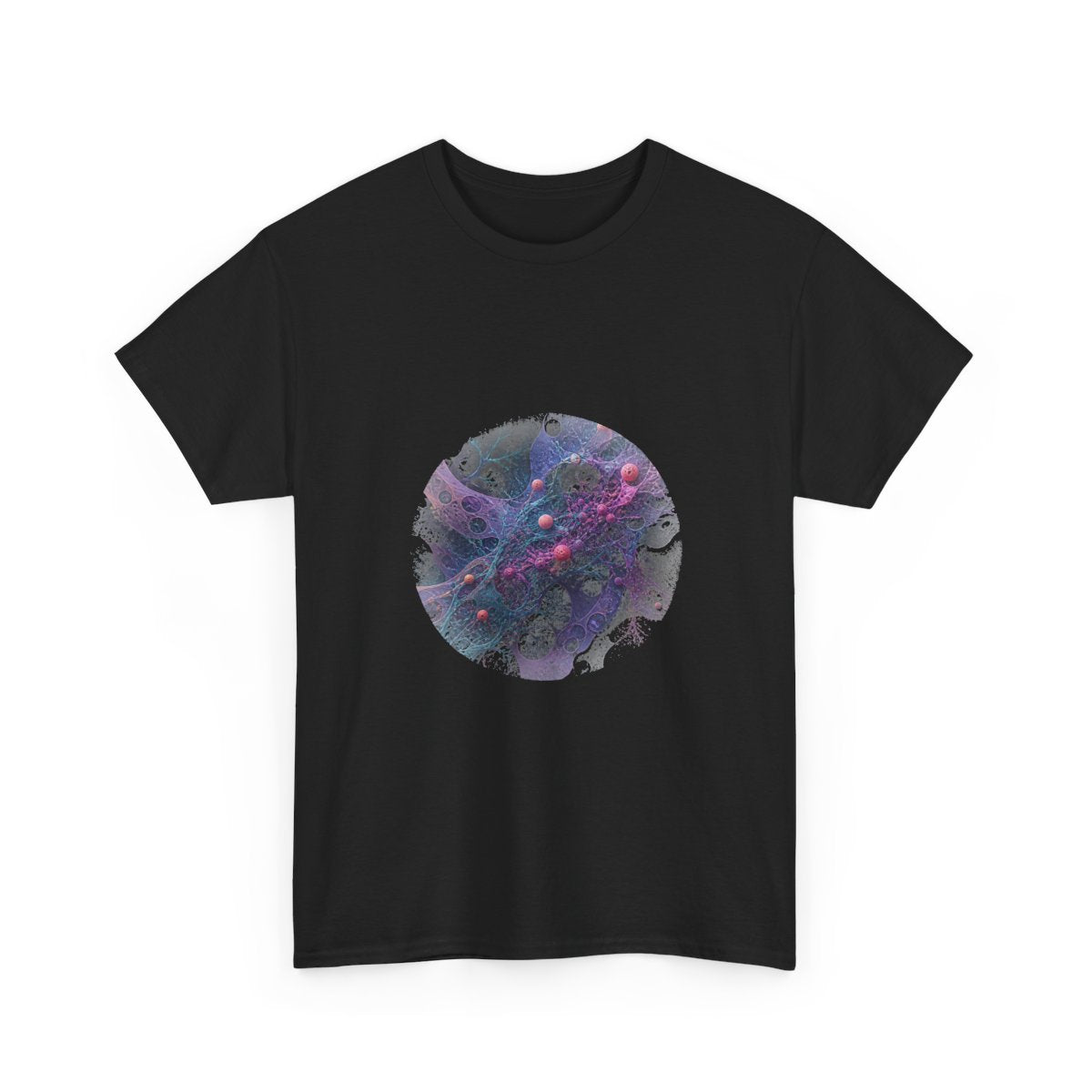 Signal Moss Protocol KOSVYRE graphic tee product mockup, alternate front view