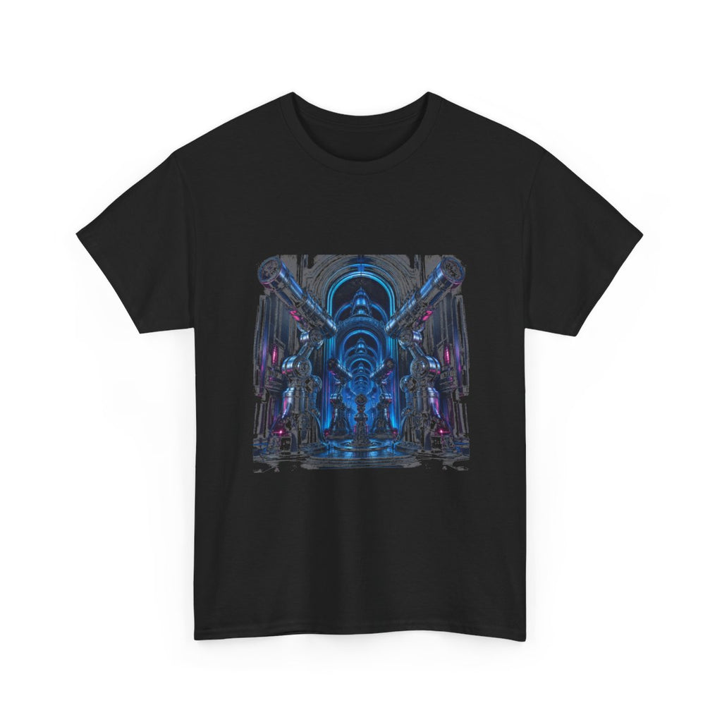 Signal Orchard KOSVYRE graphic tee product mockup, alternate front view
