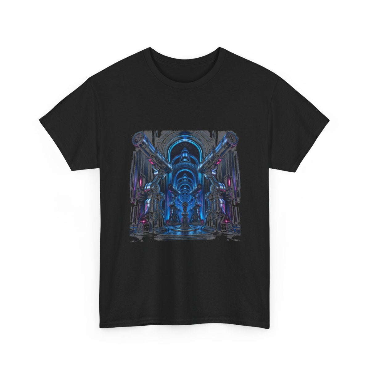 Signal Orchard KOSVYRE graphic tee product mockup, alternate front view
