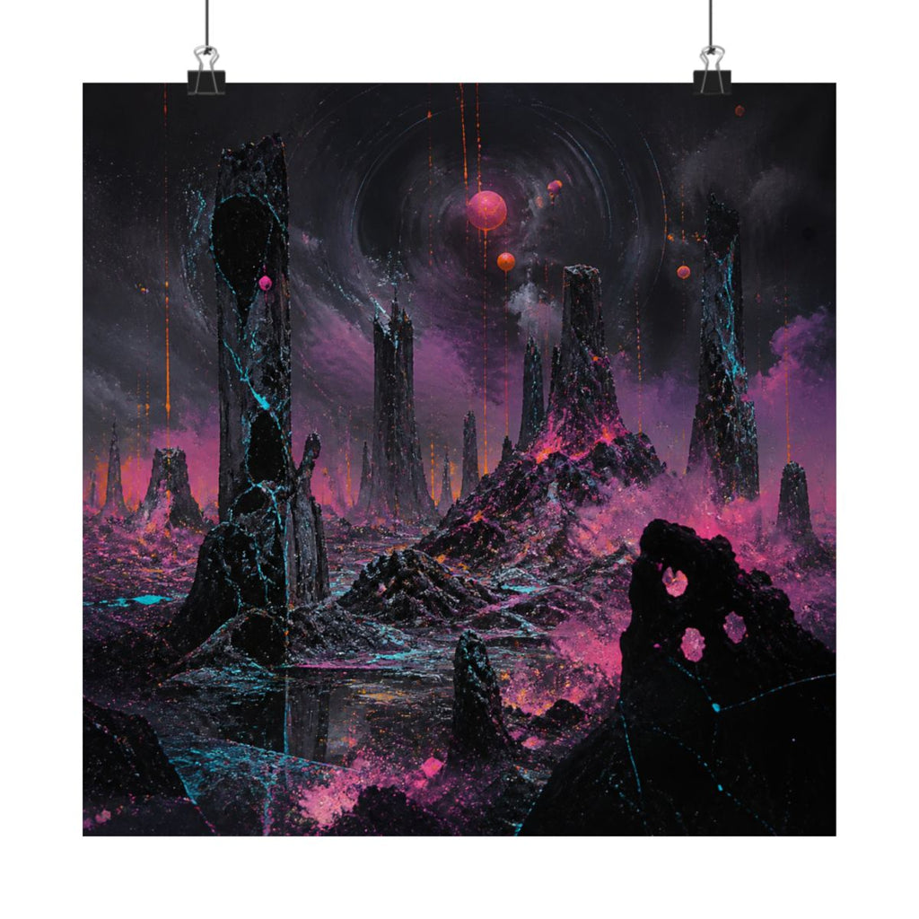 Signal Salt Ruins KOSVYRE art print product mockup, alternate front view