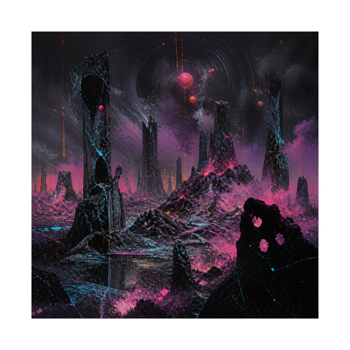 Signal Salt Ruins KOSVYRE art print product mockup, front view