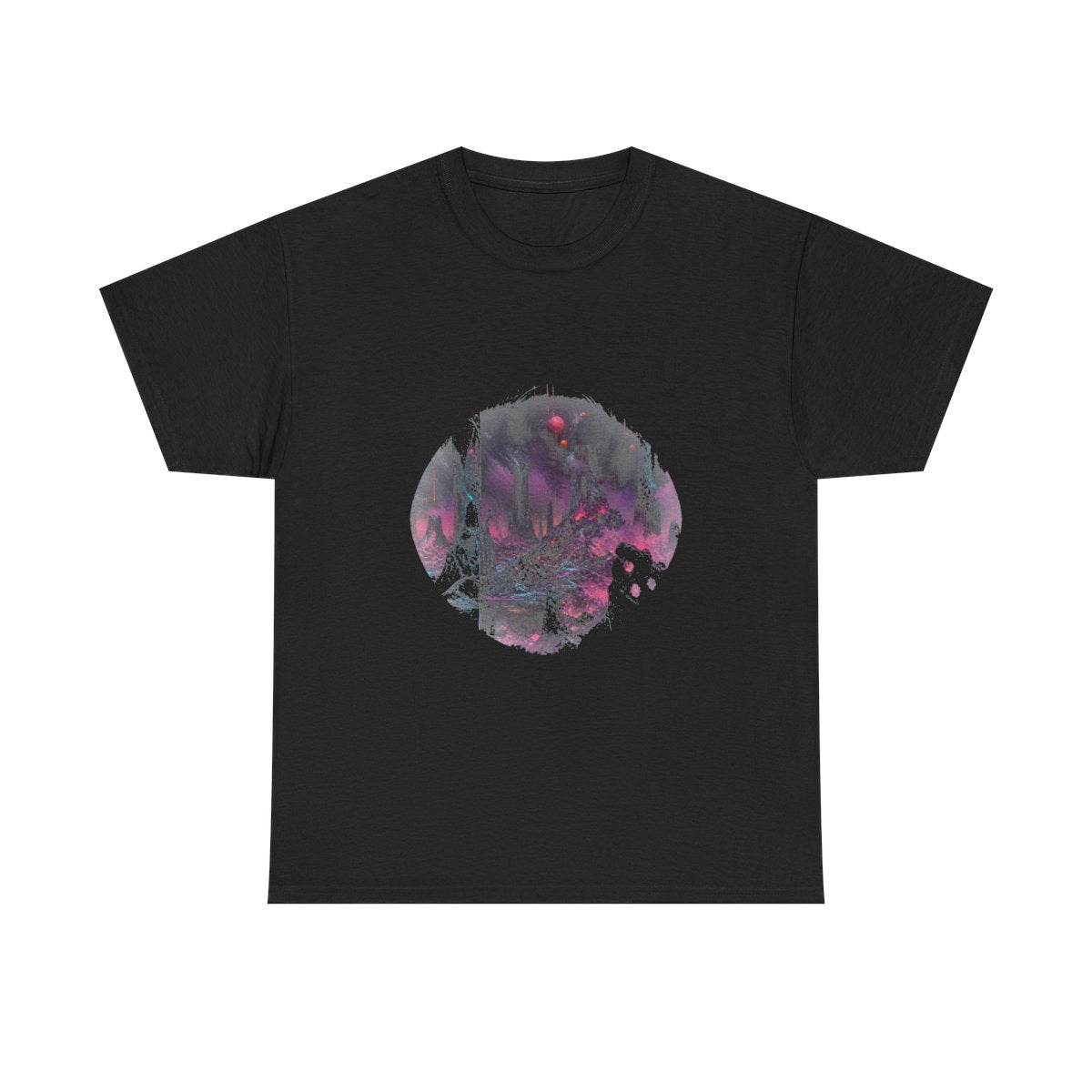 Signal Salt Ruins KOSVYRE graphic tee product mockup, front view
