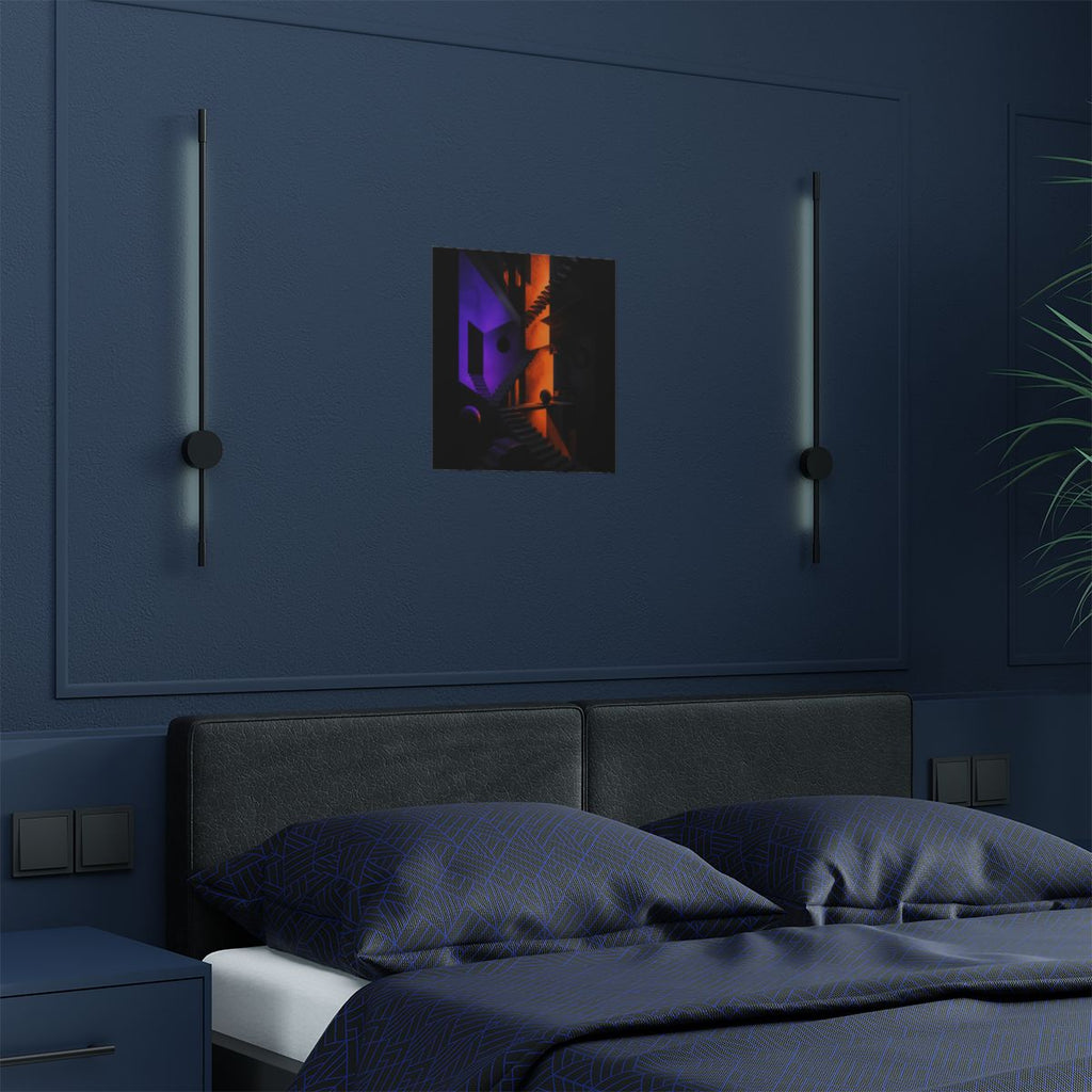 Silent Stairwell Vector KOSVYRE art print product mockup, detail view