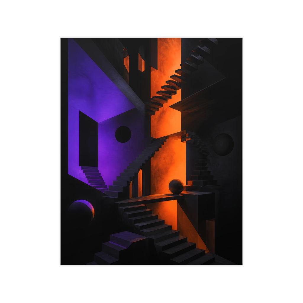 Silent Stairwell Vector KOSVYRE poster product mockup, front view