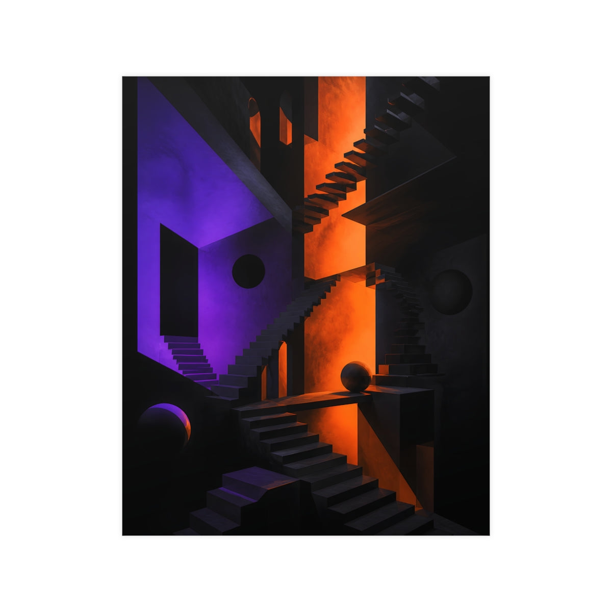 Silent Stairwell Vector KOSVYRE poster product mockup, front view
