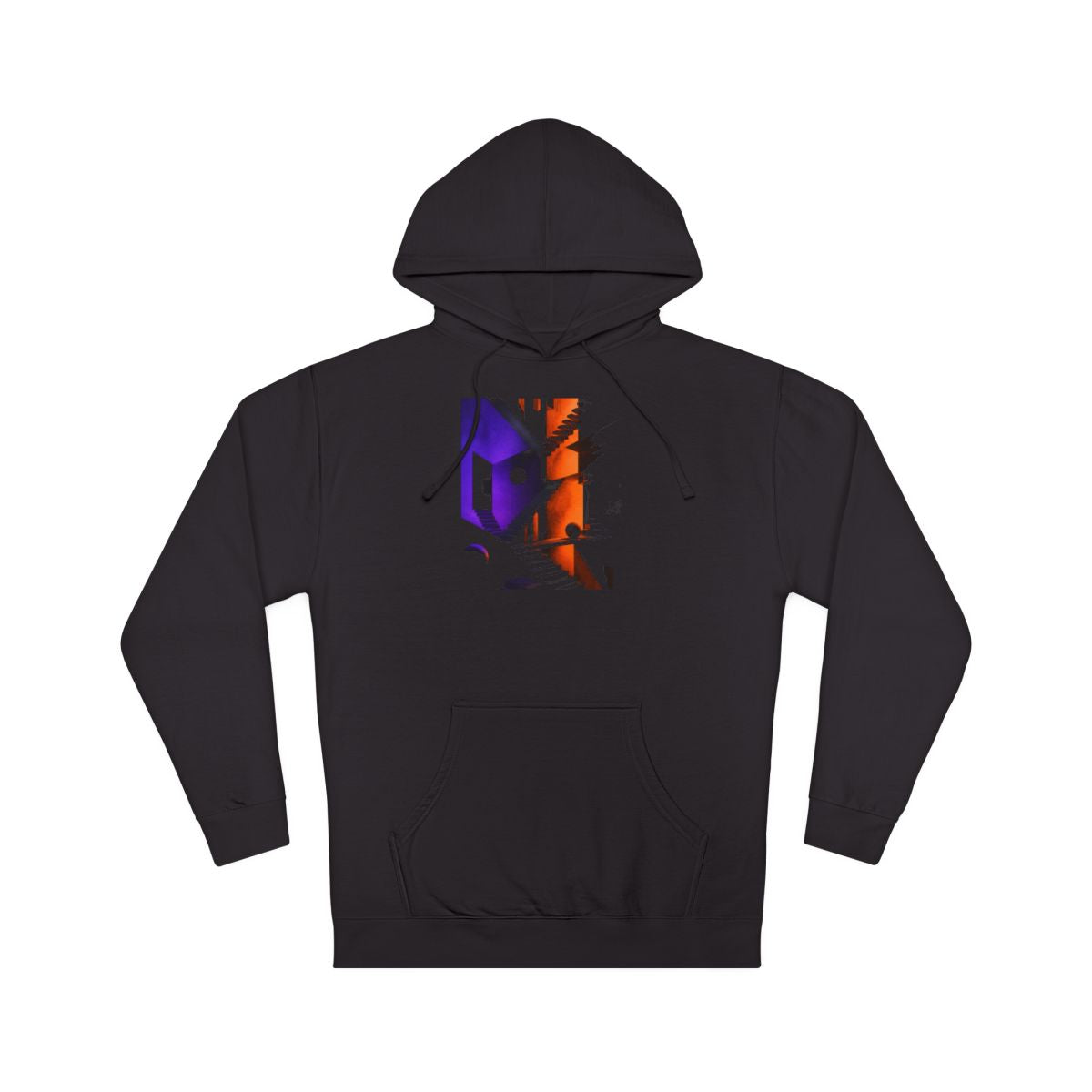 Silent Stairwell Vector KOSVYRE hoodie product mockup, front view