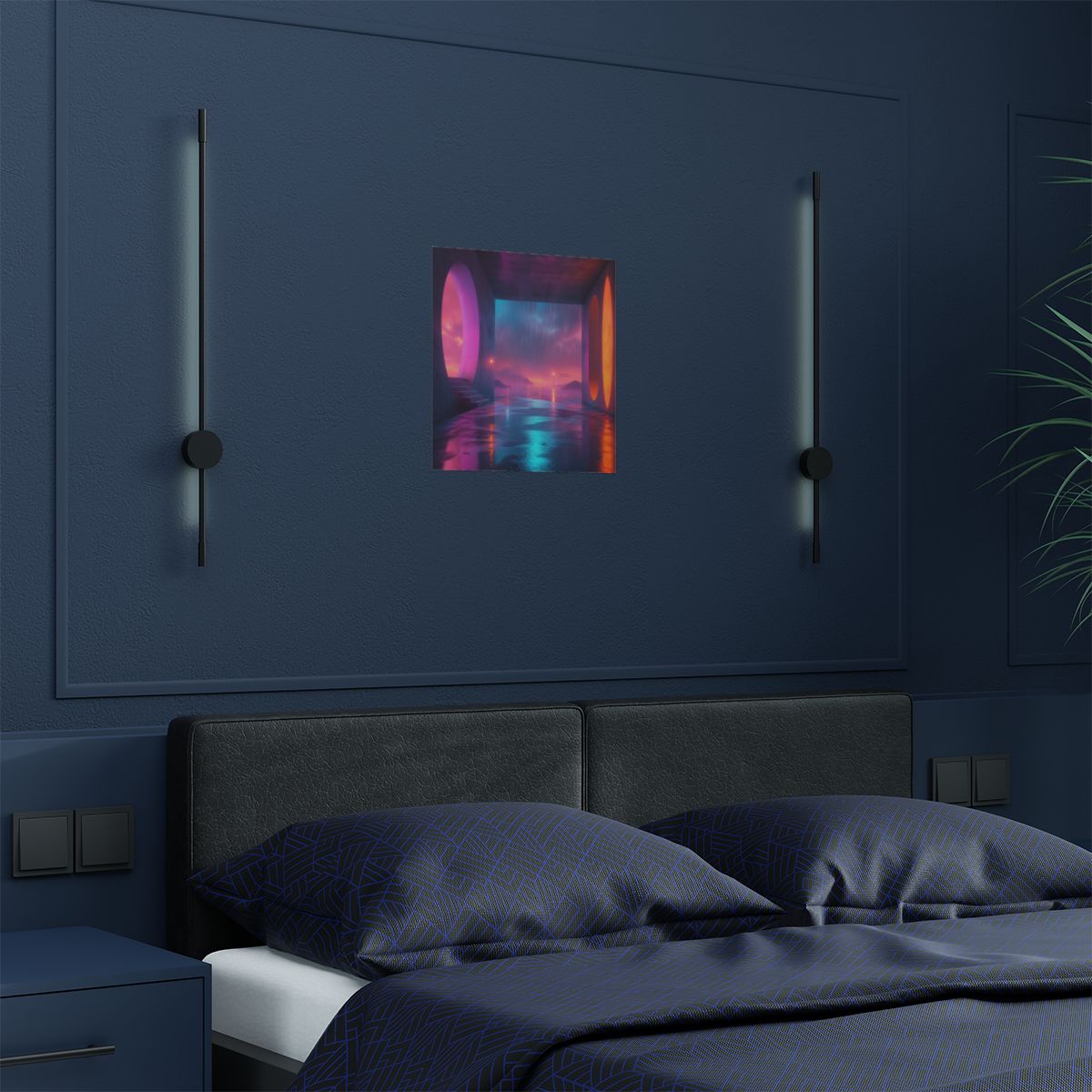 Soft Exit Under Rain KOSVYRE art print product mockup, detail view