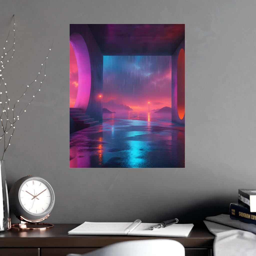 Soft Exit Under Rain KOSVYRE poster product mockup, alternate view