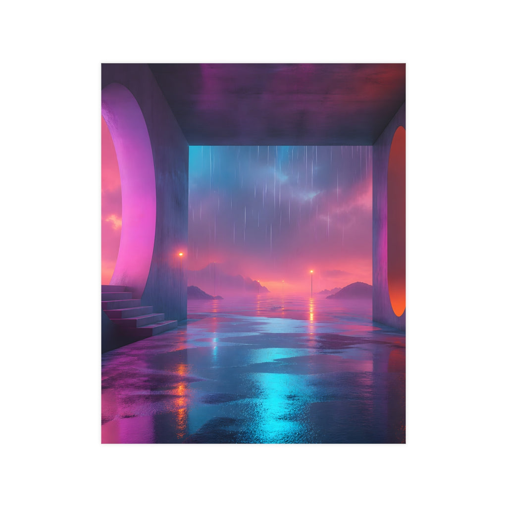 Soft Exit Under Rain KOSVYRE poster product mockup, front view