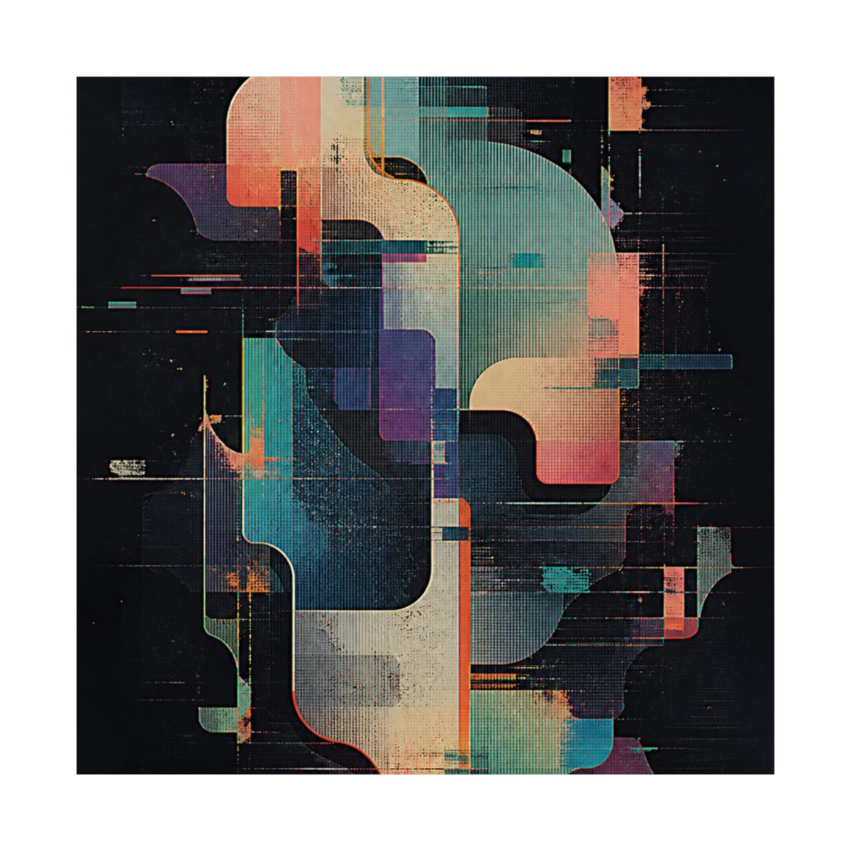 Soft Vector Ruin KOSVYRE art print product mockup, front view