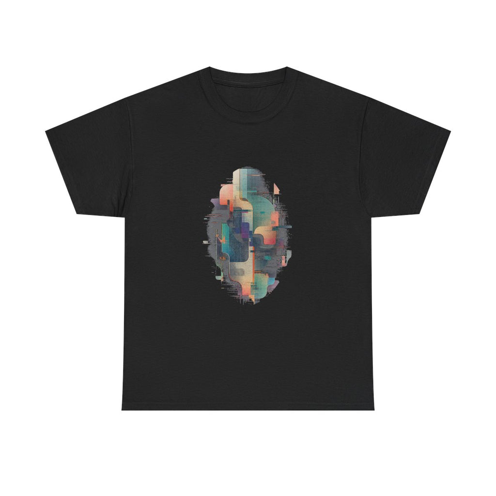 Soft Vector Ruin KOSVYRE graphic tee product mockup, front view