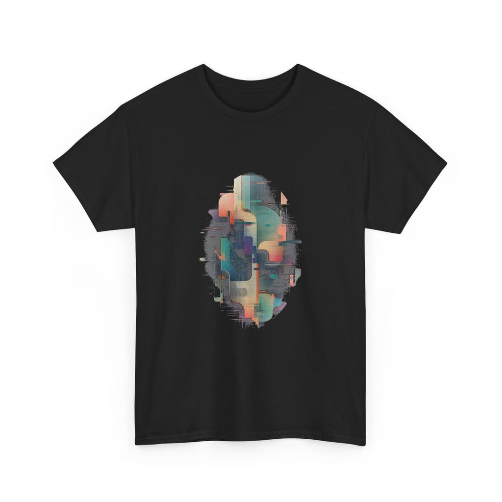 Soft Vector Ruin KOSVYRE graphic tee product mockup, alternate front view