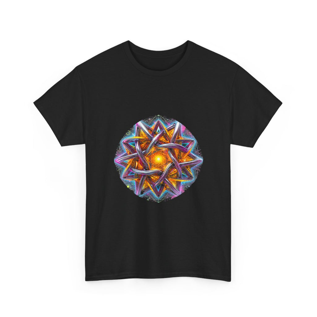 Solaris Knot KOSVYRE graphic tee product mockup, detail view
