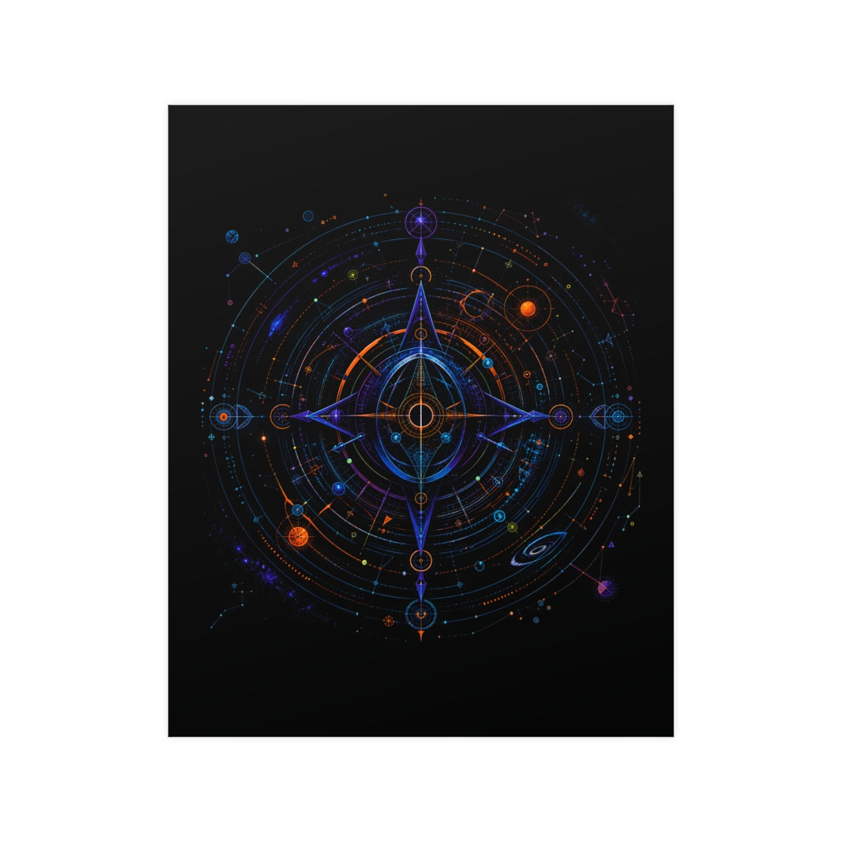 Spectral Cartography KOSVYRE poster product mockup, front view