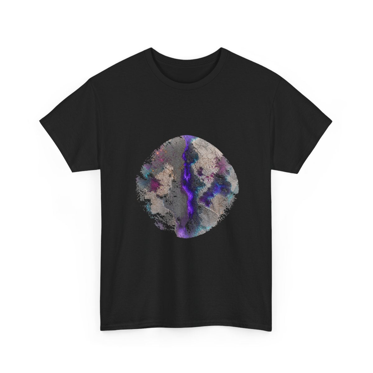 Static Limestone Memory KOSVYRE graphic tee product mockup, alternate front view