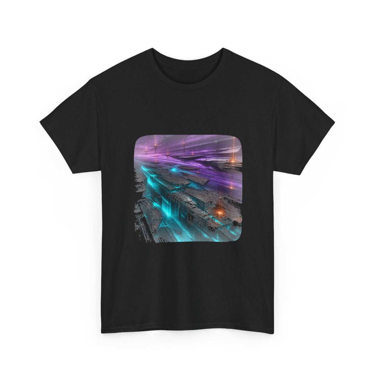 Substrate Meridian KOSVYRE graphic tee product mockup, alternate front view