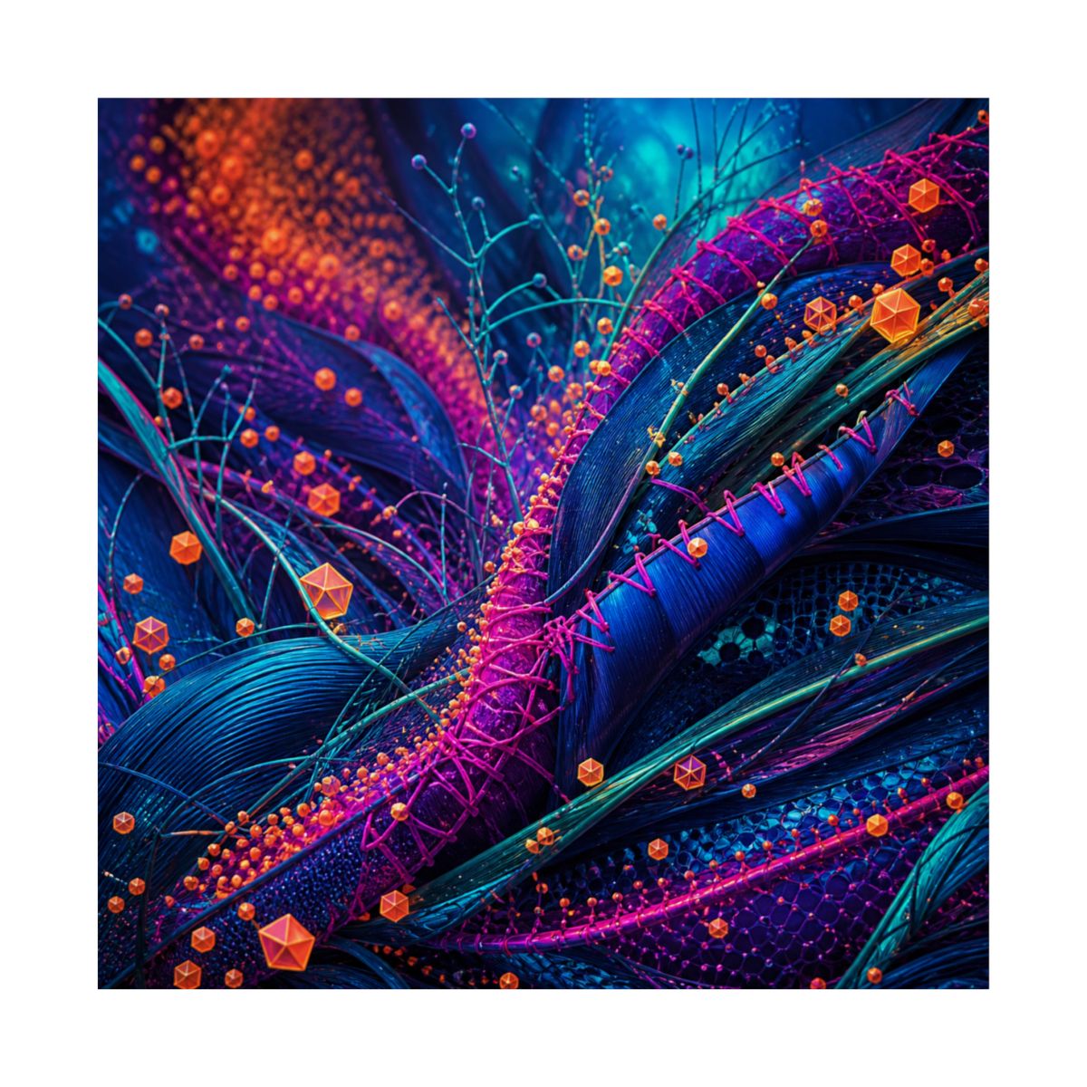 Suture Meadow Protocol KOSVYRE art print product mockup, front view