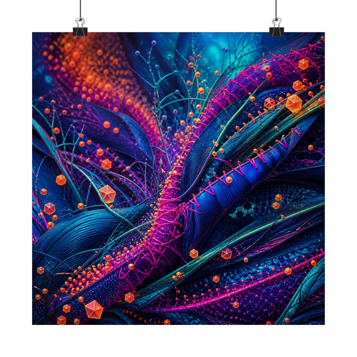 Suture Meadow Protocol KOSVYRE art print product mockup, alternate front view