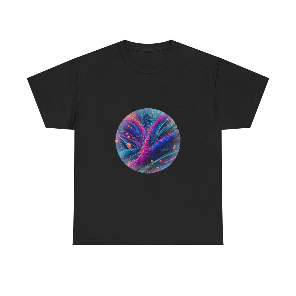 Suture Meadow Protocol KOSVYRE graphic tee product mockup, front view