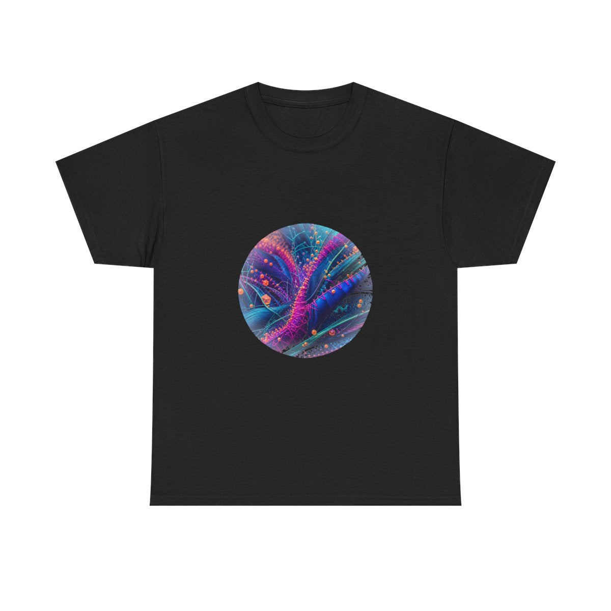 Suture Meadow Protocol KOSVYRE graphic tee product mockup, front view
