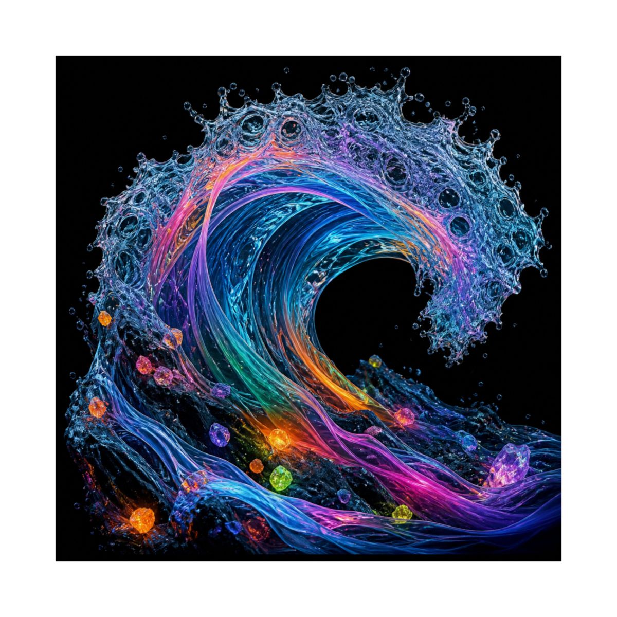 Synthetic Tide KOSVYRE art print product mockup, front view