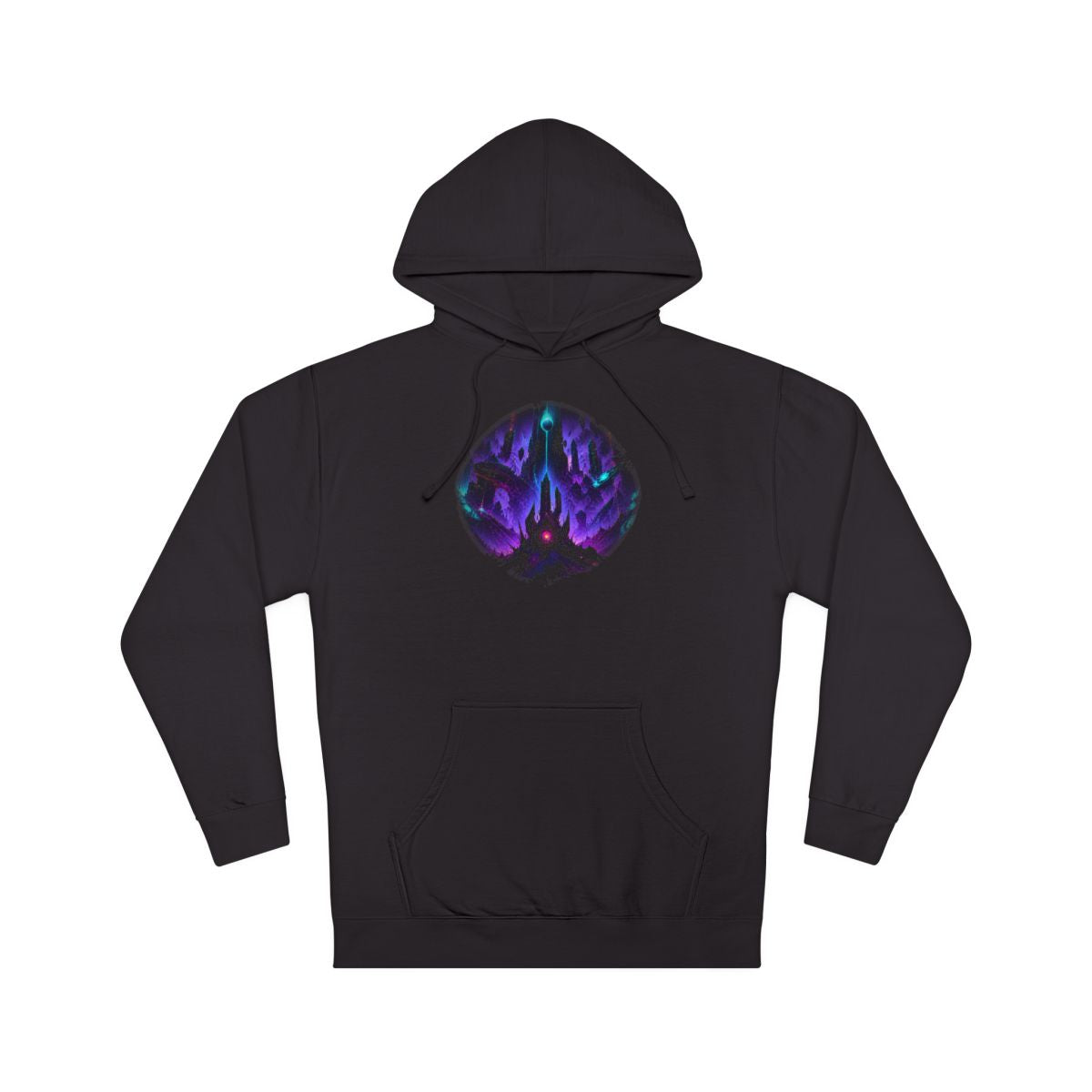 Terminal Bloom KOSVYRE hoodie product mockup, front view