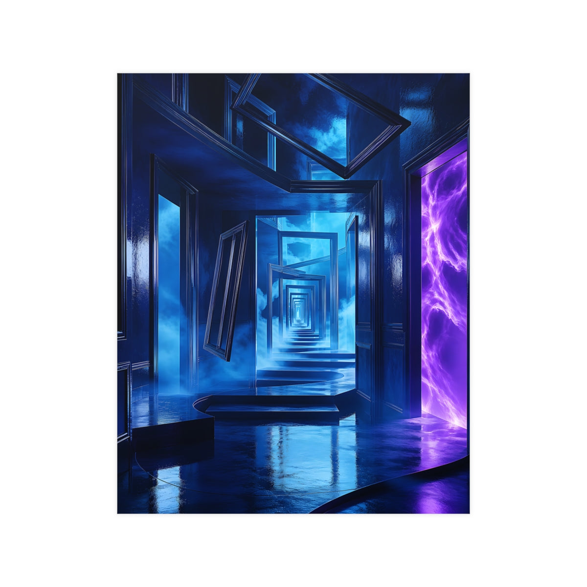 The Last Blue Corridor KOSVYRE poster product mockup, front view