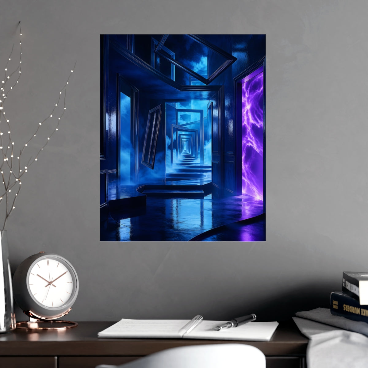 The Last Blue Corridor KOSVYRE poster product mockup, alternate view