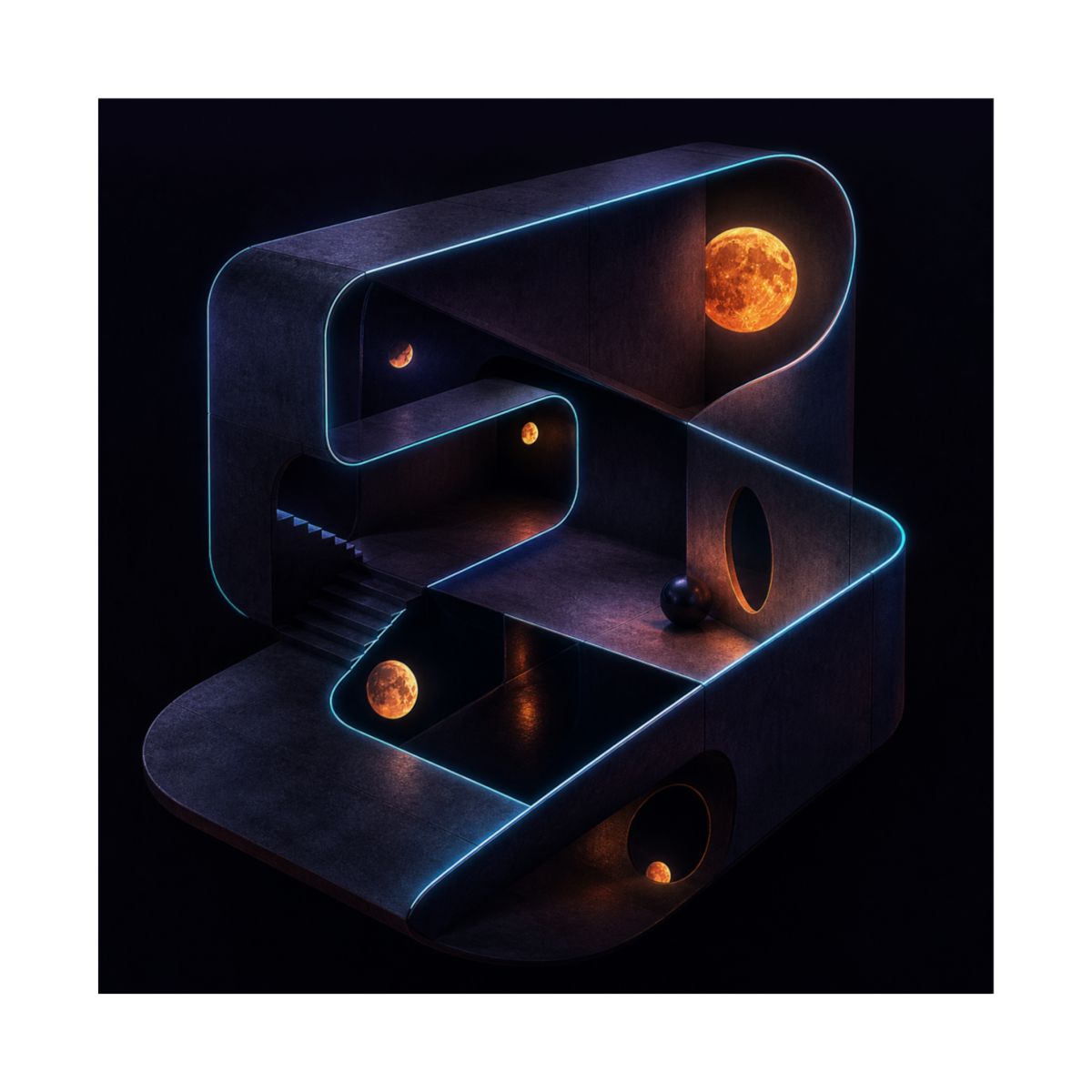 The Room That Folds KOSVYRE art print product mockup, front view