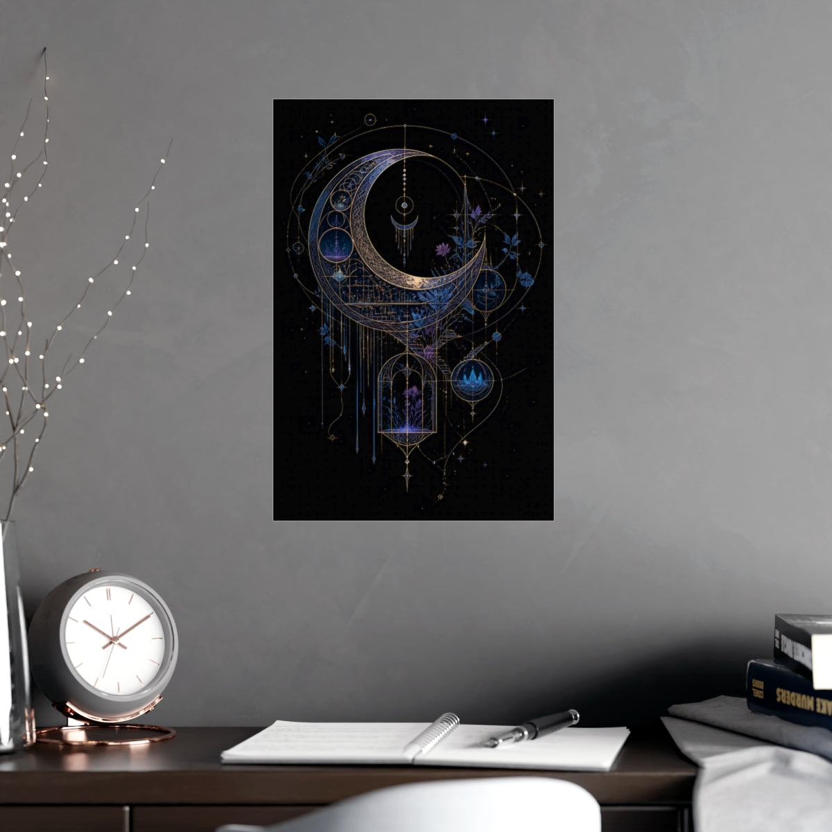Threaded Moon Archive KOSVYRE poster product mockup, alternate view