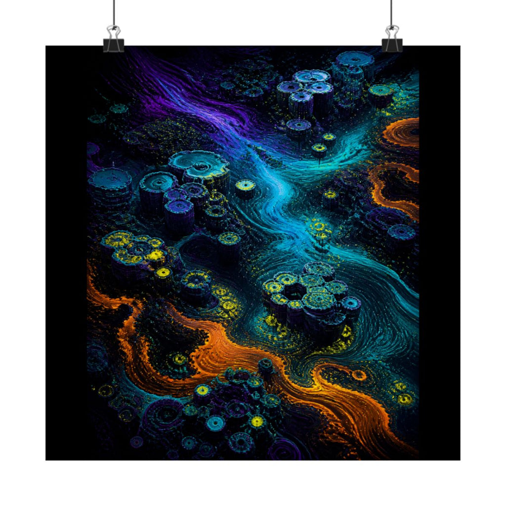 Tidal Syntax Basin KOSVYRE art print product mockup, alternate front view