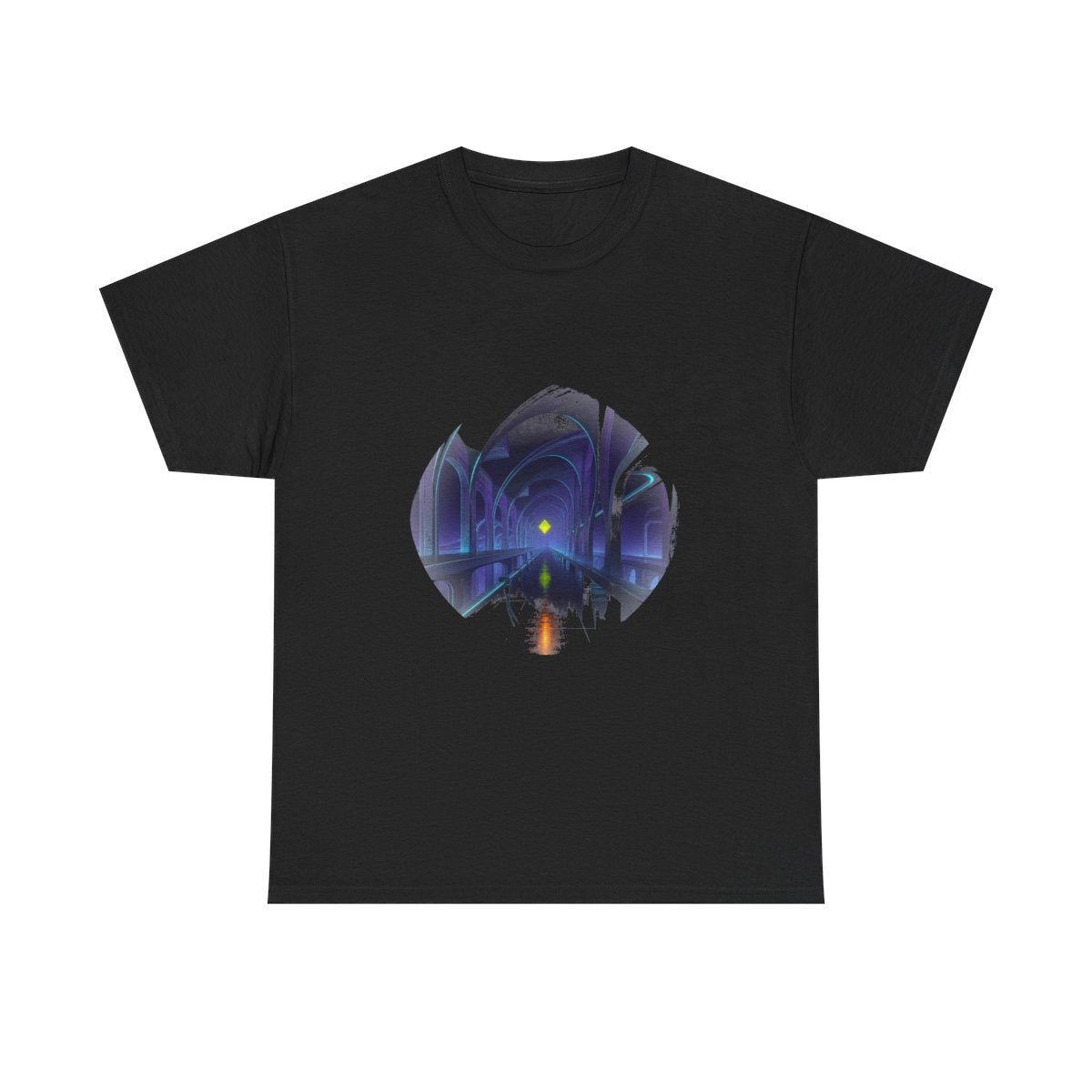 Transit of Zero KOSVYRE graphic tee product mockup, front view