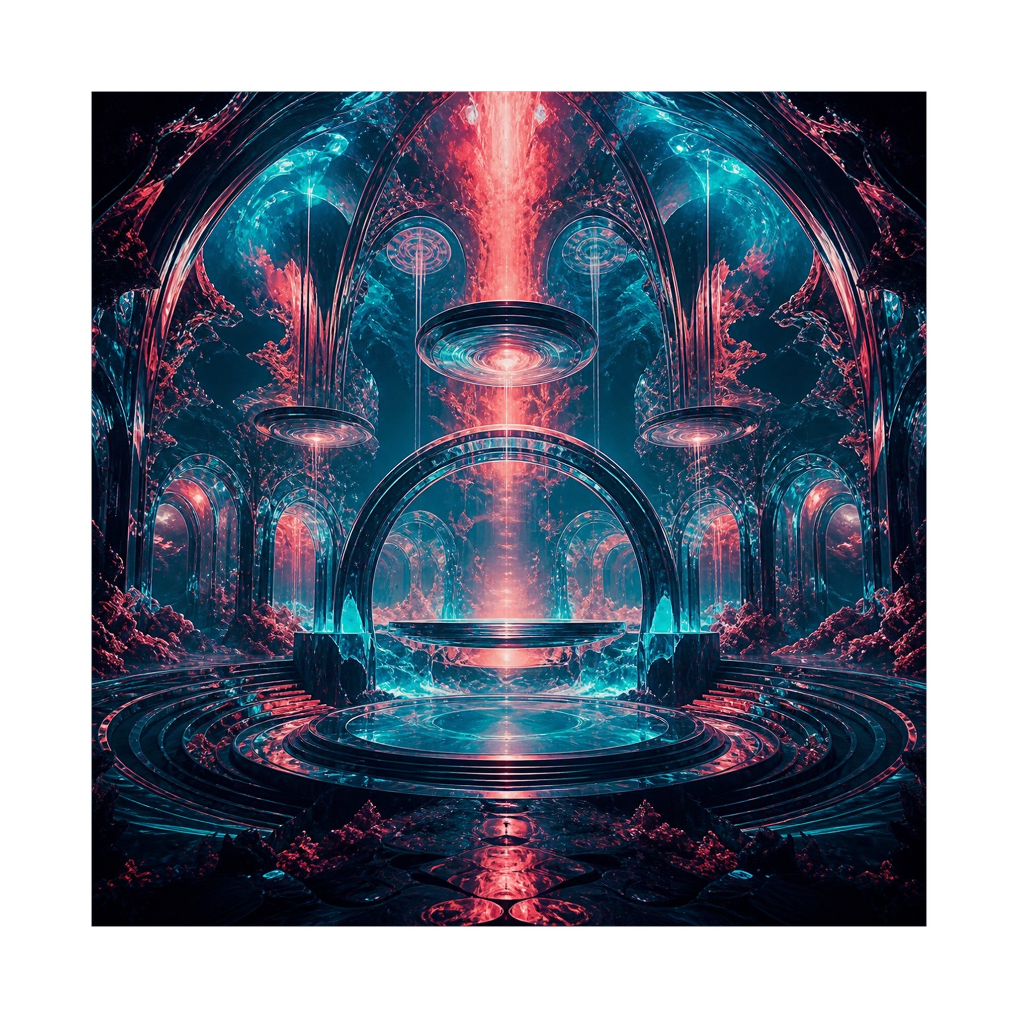 Abyssal Theater original KOSVYRE art print shown on a clean white display