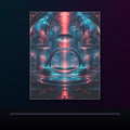 Abyssal Theater original KOSVYRE poster displayed in a dark psychedelic gallery setting